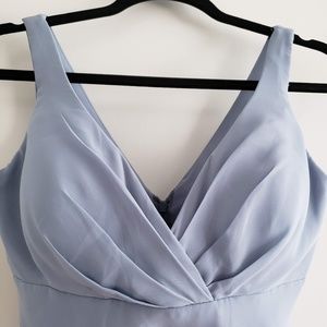 Azazie Light Blue Dress - Knee Length size A4